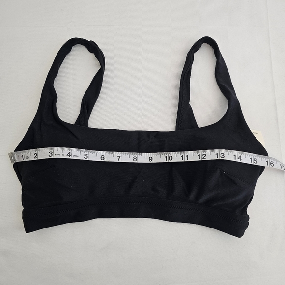 NWT Aerie Black Banded Wide Strap Bikini Swim Top Size Large - Picture 7 of 11
